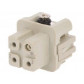DA-003-F; Connector: HDC; contact insert; female; DA; PIN: 4; 3+PE; size D3A; DEGSON ELECTRONICS
