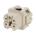 DA-004-F; Connector: HDC; contact insert; female; DA; PIN: 5; 4+PE; size D3A; DEGSON ELECTRONICS