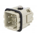 DA-004-M; Connector: HDC; contact insert; male; DA; PIN: 5; 4+PE; size D3A; DEGSON ELECTRONICS