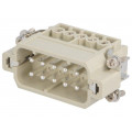 DA-010-M; Connector: HDC; contact insert; male; DA; PIN: 10; 10+PE; size D10A; DEGSON ELECTRONICS