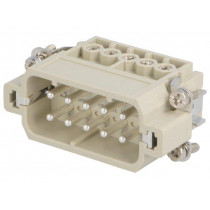 DA-010-M; Connector: HDC; contact insert; male; DA; PIN: 10; 10+PE; size D10A; DEGSON ELECTRONICS