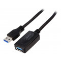 DA-73104; Cable; USB 3.0,with amplifier; USB A socket,USB A plug; 5m; DIGITUS