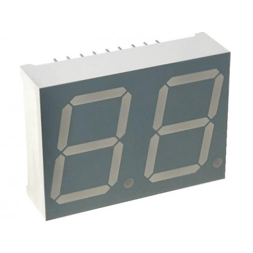 DA08-11GWA; Display: LED; 7-segment; 20mm; 0.8 DA08-11GWA; Display: LED; 7-segment; 20mm; 0.8