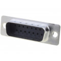 DA15-PR; D-Sub; PIN: 15; plug; male; for cable; Type: w/o contacts; 5A; 250V; ADAM TECH