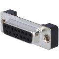 DA15-SA-M2; D-Sub; PIN: 15; socket; female; straight; THT; UNC4-40; 5A; 250V; ADAM TECH DA15-SA-M2; D-Sub; PIN: 15; socket; female; straight; THT; UNC4-40; 5A; 250V; ADAM TECH