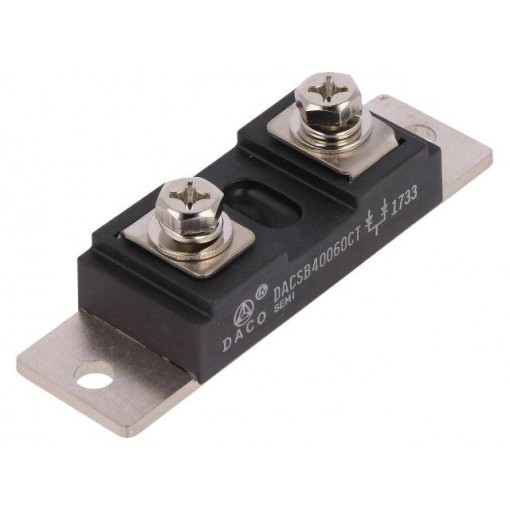 DACSB40060CT; Module: diode; common cathode,double; 600V; If: 2x200A; screw; SiC; DACO Semiconductor DACSB40060CT; Module: diode; common cathode,double; 600V; If: 2x200A; screw; SiC; DACO Semiconductor