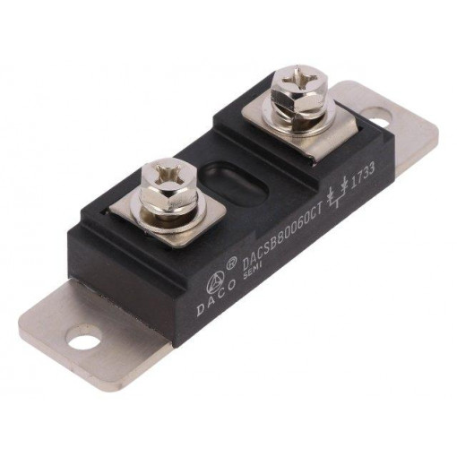 DACSB80060CT; Module: diode; common cathode,double; 600V; If: 2x400A; Ifsm: 3kA; DACO Semiconductor DACSB80060CT; Module: diode; common cathode,double; 600V; If: 2x400A; Ifsm: 3kA; DACO Semiconductor