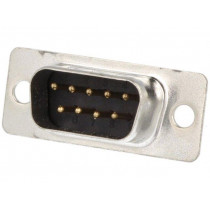 DB09-SP; D-Sub; PIN: 9; plug; male; for cable; soldering; Colour: black; ENCITECH