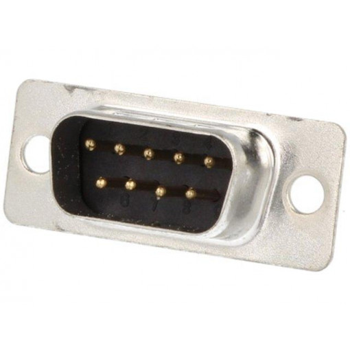 DB09-SP; D-Sub; PIN: 9; plug; male; for cable; soldering; Colour: black; ENCITECH