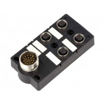 DB12-5A4M23-DPS7001; Splitter; A code-DeviceNet / CANopen; PIN: 5; IP67; with LED; 24V; AMPHENOL DB12-5A4M23-DPS7001; Splitter; A code-DeviceNet / CANopen; PIN: 5; IP67; with LED; 24V; AMPHENOL