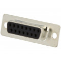 DB15-SS; D-Sub; PIN: 15; plug; female; for cable; soldering; Colour: black; ENCITECH DB15-SS; D-Sub; PIN: 15; plug; female; for cable; soldering; Colour: black; ENCITECH