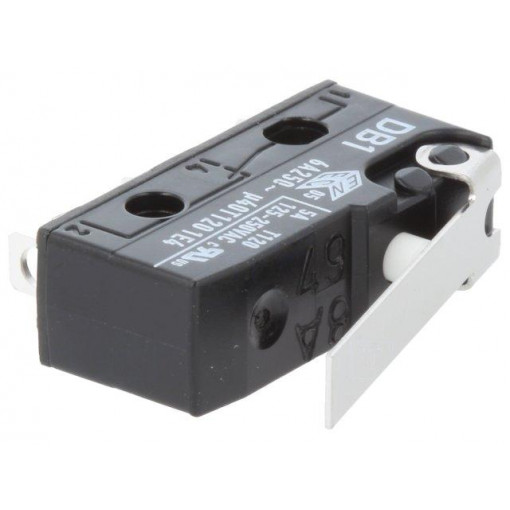 DB1C-A1LB; Microswitch SNAP ACTION; with lever; SPDT; 6A/250VAC; 0.1A/80VDC; CHERRY