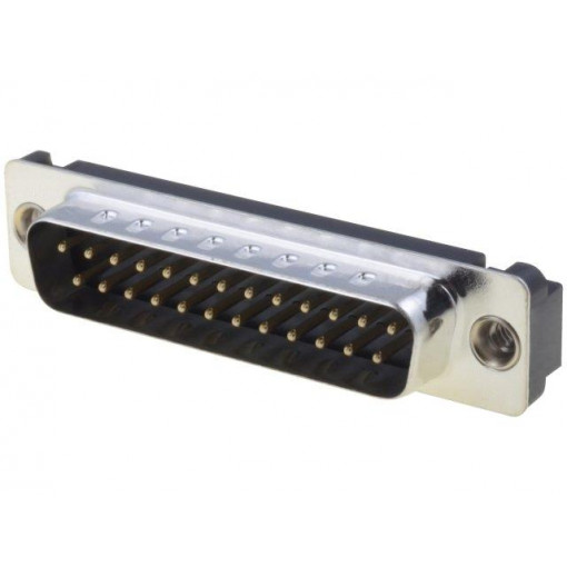 DB25-PA-M2; D-Sub; PIN: 25; socket; male; straight; THT; UNC4-40; Locking: screws; ADAM TECH