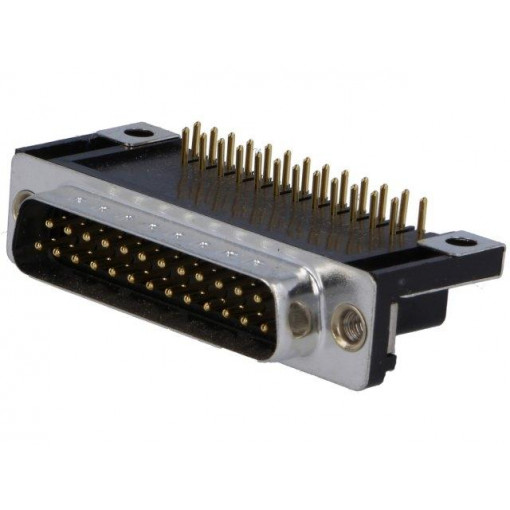DB25-PQ-SB4; D-Sub; PIN: 25; socket; male; angled 90°; THT; UNC4-40; 5A; 20mΩ; ADAM TECH