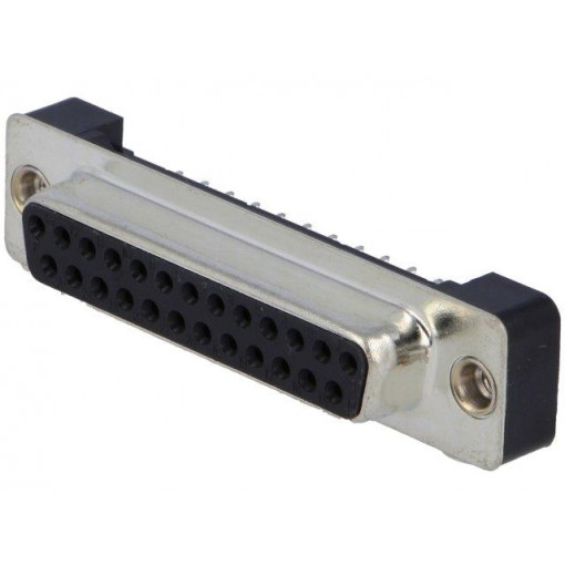 DB25-SA-M2; D-Sub; PIN: 25; socket; female; straight; THT; UNC4-40; 5A; 250V; ADAM TECH
