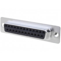 DB25-SR; D-Sub; PIN: 25; plug; female; for cable; Type: w/o contacts; 5A; 250V; ADAM TECH