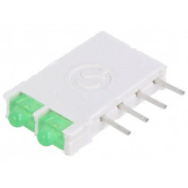 DBI01322; LED; in housing; green; 1.8mm; No.of diodes: 2; 10mA; 38°; 2.1V; SIGNAL-CONSTRUCT DBI01322; LED; in housing; green; 1.8mm; No.of diodes: 2; 10mA; 38°; 2.1V; SIGNAL-CONSTRUCT