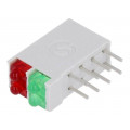 DBI02302; LED; in housing; red/green; 1.8mm; No.of diodes: 4; 10mA; 38°; SIGNAL-CONSTRUCT