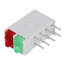 DBI02302; LED; in housing; red/green; 1.8mm; No.of diodes: 4; 10mA; 38°; SIGNAL-CONSTRUCT DBI02302; LED; in housing; red/green; 1.8mm; No.of diodes: 4; 10mA; 38°; SIGNAL-CONSTRUCT