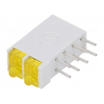 DBI02311; LED; in housing; yellow; 1.8mm; No.of diodes: 4; 10mA; 38°; 2.1V; SIGNAL-CONSTRUCT DBI02311; LED; in housing; yellow; 1.8mm; No.of diodes: 4; 10mA; 38°; 2.1V; SIGNAL-CONSTRUCT