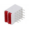 DBI04300; LED; in housing; red; 1.8mm; No.of diodes: 8; 10mA; 38°; 2V; 13mcd; SIGNAL-CONSTRUCT