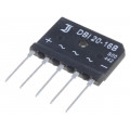 DBI20-16B; Three-phase bridge rectifier; Urmax: 1.6kV; If: 20A; Ifsm: 200A; DIOTEC SEMICONDUCTOR DBI20-16B; Three-phase bridge rectifier; Urmax: 1.6kV; If: 20A; Ifsm: 200A; DIOTEC SEMICONDUCTOR