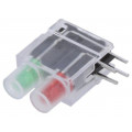 DBKD220; LED; in housing; green/red; 3.9mm; No.of diodes: 2; 20mA; 40°; SIGNAL-CONSTRUCT
