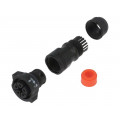 DC-05BFFB-QL8SPP; Connector: circular; female; plug; screw terminal; PIN: 5; IP68; AMPHENOL DC-05BFFB-QL8SPP; Connector: circular; female; plug; screw terminal; PIN: 5; IP68; AMPHENOL