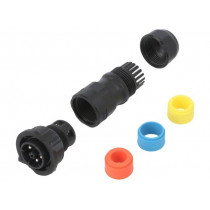 DC-05BFMB-QL8APP; Connector: circular; male; plug; screw terminal; PIN: 5; for cable; AMPHENOL DC-05BFMB-QL8APP; Connector: circular; male; plug; screw terminal; PIN: 5; for cable; AMPHENOL