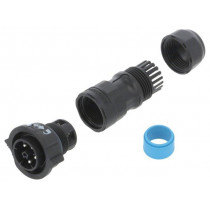 DC-05BFMB-QL8LPP; Connector: circular; male; plug; screw terminal; PIN: 5; for cable; AMPHENOL DC-05BFMB-QL8LPP; Connector: circular; male; plug; screw terminal; PIN: 5; for cable; AMPHENOL