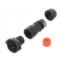 DC-05BFMB-QL8SPP; Connector: circular; male; plug; screw terminal; PIN: 5; for cable; AMPHENOL DC-05BFMB-QL8SPP; Connector: circular; male; plug; screw terminal; PIN: 5; for cable; AMPHENOL