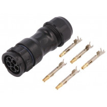 DC-05BMFA-QL8LPP; Connector: circular; female; plug; crimped; PIN: 5; 14AWG÷12AWG; AMPHENOL DC-05BMFA-QL8LPP; Connector: circular; female; plug; crimped; PIN: 5; 14AWG÷12AWG; AMPHENOL