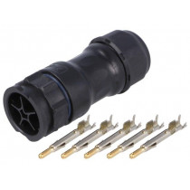 DC-05BMMA-QL8LPP; Connector: circular; male; plug; crimped; PIN: 5; 14AWG÷12AWG; IP68; AMPHENOL DC-05BMMA-QL8LPP; Connector: circular; male; plug; crimped; PIN: 5; 14AWG÷12AWG; IP68; AMPHENOL