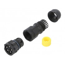 DC-05BMMB-QL8MPP; Connector: circular; male; plug; screw terminal; PIN: 5; for cable; AMPHENOL DC-05BMMB-QL8MPP; Connector: circular; male; plug; screw terminal; PIN: 5; for cable; AMPHENOL