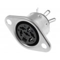 ; Socket; DIN; female; PIN: 6; Layout: 240°; straight; soldering; 