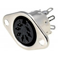 ; Socket; DIN; female; PIN: 7; Layout: 270°; straight; soldering; 