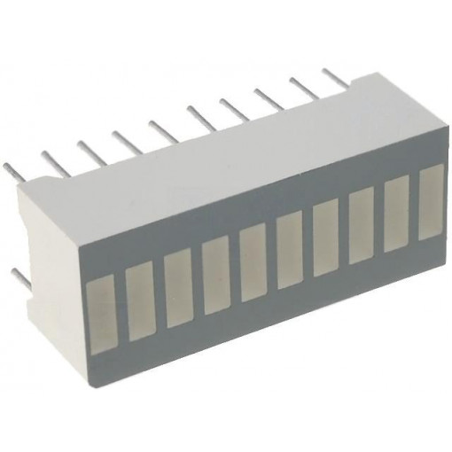 DC-10GWA; Display: LED; bargraph; green; 2.2÷5.6mcd; 25.4x10.16mm; KINGBRIGHT ELECTRONIC DC-10GWA; Display: LED; bargraph; green; 2.2÷5.6mcd; 25.4x10.16mm; KINGBRIGHT ELECTRONIC