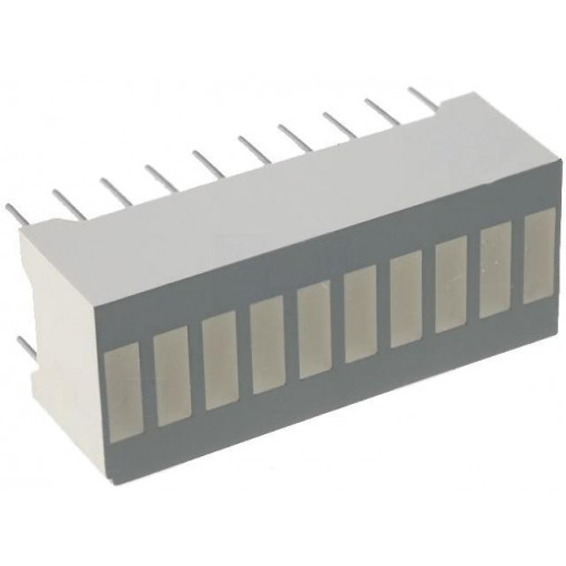 DC-10YWA; Display: LED; bargraph; yellow; 2.2÷5.6mcd; 25.4x10.16mm; KINGBRIGHT ELECTRONIC DC-10YWA; Display: LED; bargraph; yellow; 2.2÷5.6mcd; 25.4x10.16mm; KINGBRIGHT ELECTRONIC