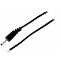 DC.CAB.0200.0150; Cable; wires,DC 0,7/2,35 plug; straight; 0.5mm2; black; 1.5m; BQ CABLE