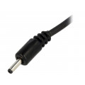 DC.CAB.0610.0150; Cable; wires,DC 1,3/3,5 plug; straight; 1mm2; black; 1.5m; BQ CABLE