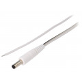 DC.CAB.1500.0150; Cable; wires,DC 4,8/1,7 plug; straight; 0.5mm2; white; 1.5m; BQ CABLE
