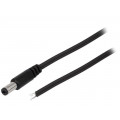 DC.CAB.1800.0150; Cable; wires,DC 5,5/1,7 plug; straight; 0.5mm2; black; 1.5m; BQ CABLE