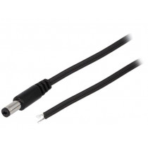 DC.CAB.1800.0150; Cable; wires,DC 5,5/1,7 plug; straight; 0.5mm2; black; 1.5m; BQ CABLE