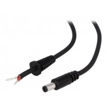 DC.CAB.1810.0150; Cable; wires,DC 5,5/1,7 plug; straight; 1mm2; black; 1.5m; BQ CABLE