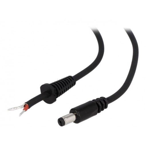DC.CAB.1810.0150; Cable; wires,DC 5,5/1,7 plug; straight; 1mm2; black; 1.5m; BQ CABLE