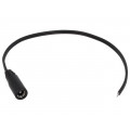 DC.CAB.2000.0020; Cable; wires,DC 5,5/2,1 socket; straight; 0.5mm2; black; 0.2m; BQ CABLE