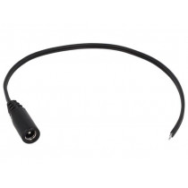 DC.CAB.2000.0020; Cable; wires,DC 5,5/2,1 socket; straight; 0.5mm2; black; 0.2m; BQ CABLE