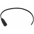 DC.CAB.2000.0150; Cable; wires,DC 5,5/2,1 socket; straight; 0.5mm2; black; 1.5m; BQ CABLE