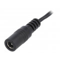 ; Cable; wires,DC 5,5/2,1 socket; straight; 0.5mm2; black; 1.5m; ESPE