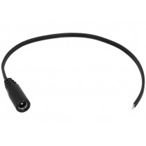 DC.CAB.2000.0300; Cable; wires,DC 5,5/2,1 socket; straight; 0.5mm2; black; 3m; BQ CABLE